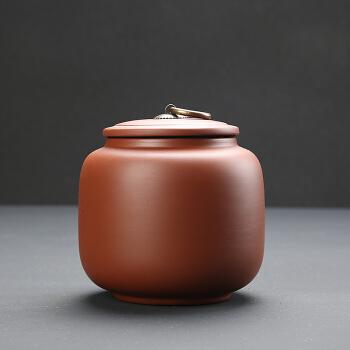 鼎器 陶瓷紫砂茶叶罐 存储罐 储藏罐子 密封 红砂茶叶罐【图片 价格